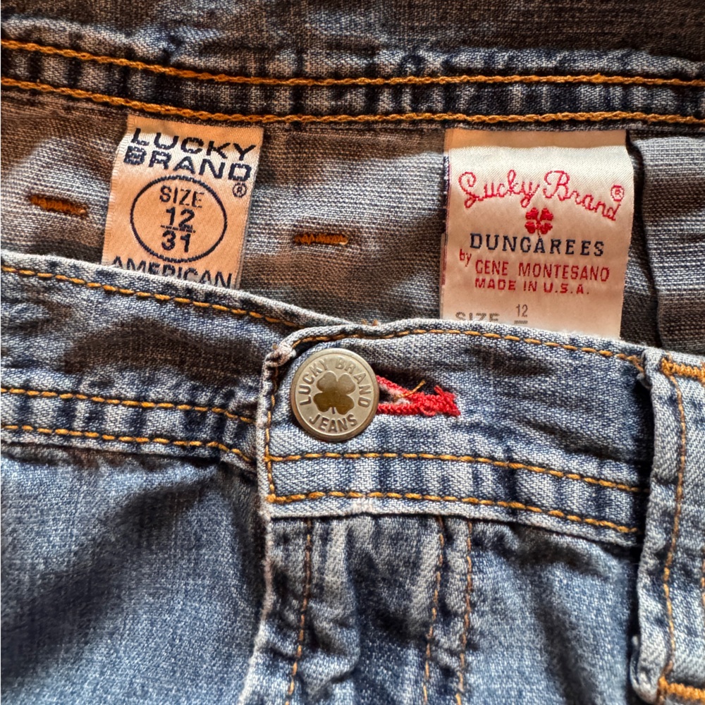 Vintage Lucky Brand Blue Jean Midi Skirt